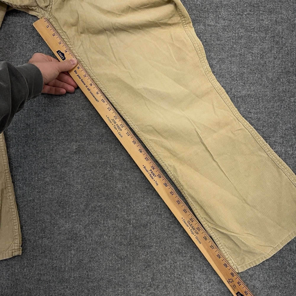 Vintage Polo Ralph Lauren Corduroy Pants Mens 40x30 Khaki Tan Bootcut Wide NEW - Picture 4 of 11